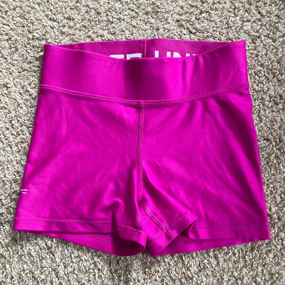 Under Armour 3” Spandex Tight Athletic Shorts- Neon Pink/Magenta
